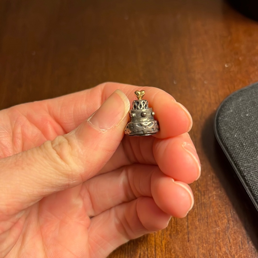 Pandora Cake 14k Gold and Silver Charm